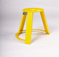 HoleMole Mole Stand with SpeedNut, positioned to center the rod and lock a Mole flat against the slab.