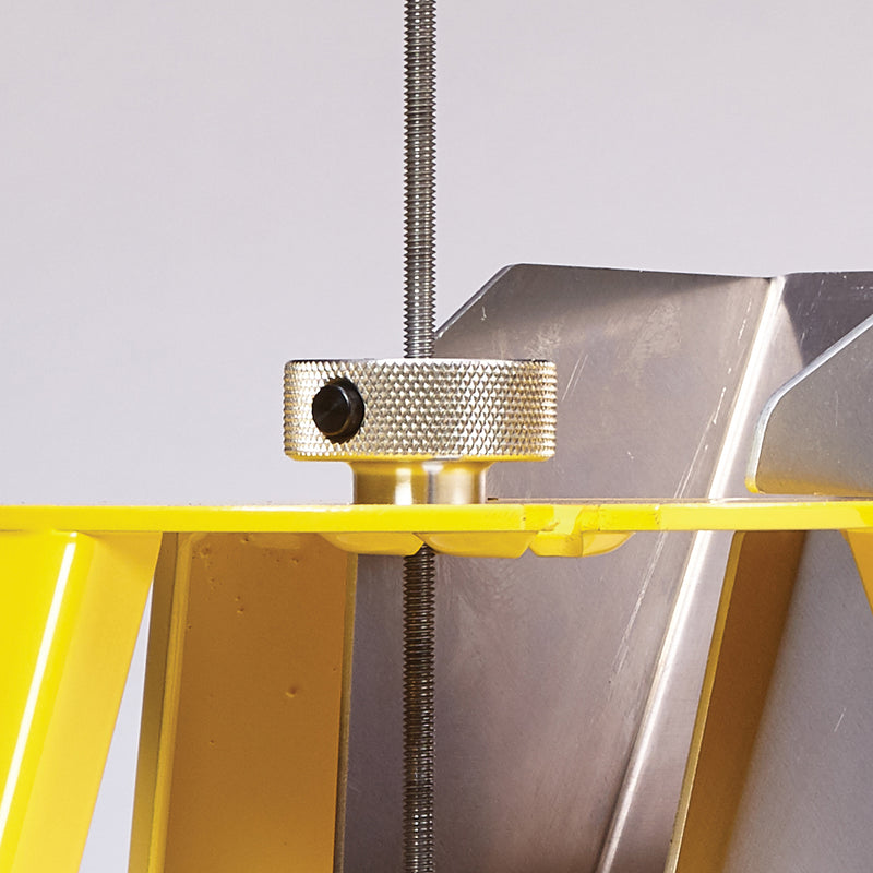 HoleMole SpeedNut, a push-button rod lock for ¼-20 all-thread rod.