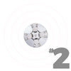 HoleMole #2 concrete core hole plug, 16-gauge galvanized steel with one-way flaps, sized for 3″–4.5″ cored holes.