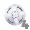 HoleMole #4 concrete core hole plug, 16-gauge galvanized steel with one-way flaps, sized for 6.75″–9.5″ cored holes.